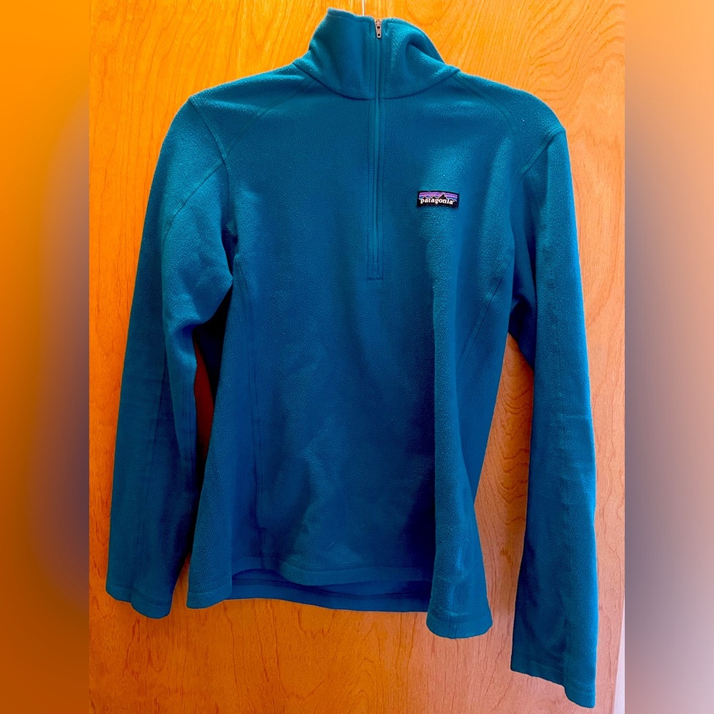 Authentic vintage 90’s Patagonia Synchilla fleece pullover 3/4 zip teal medium